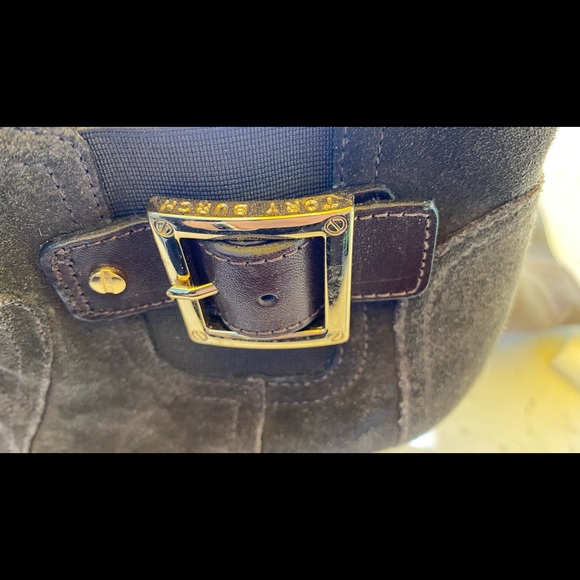 TORY BURCH Adrienne Suede Wedge Booties - Picture 2 of 7